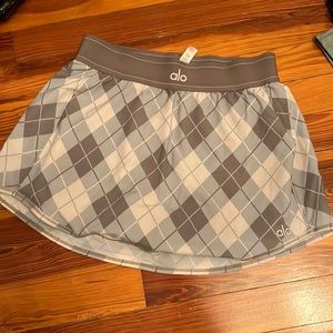 Alo argyle tennis skirt
